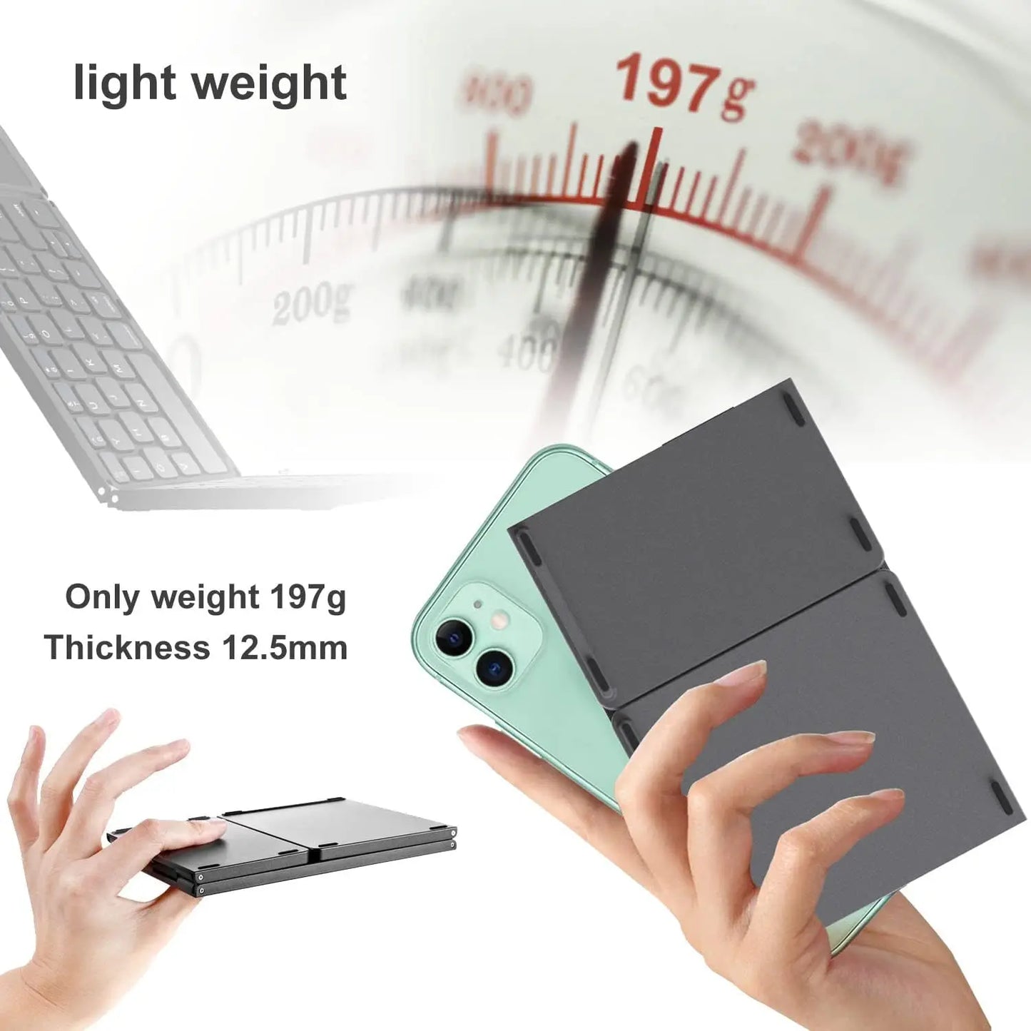 Folding keyboard for phone, etc. (30% OFF)