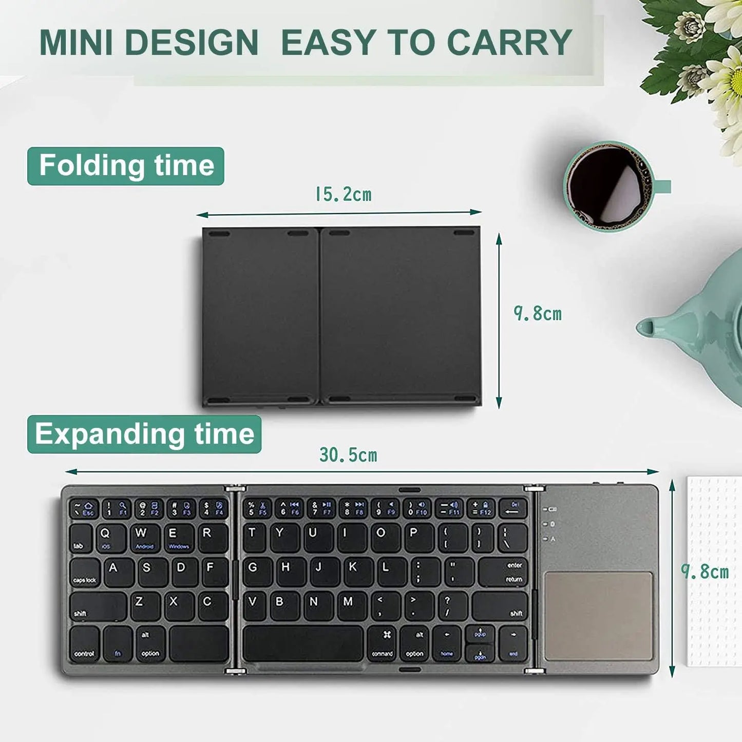 Folding keyboard for phone, etc. (30% OFF)