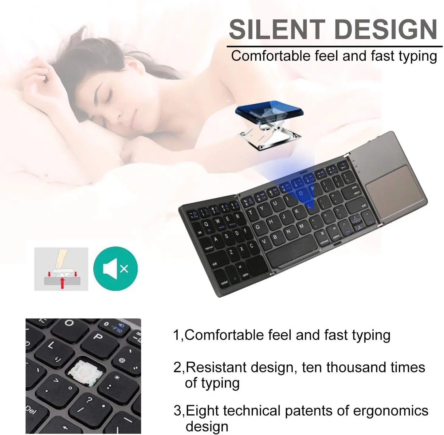 Folding keyboard for phone, etc. (30% OFF)